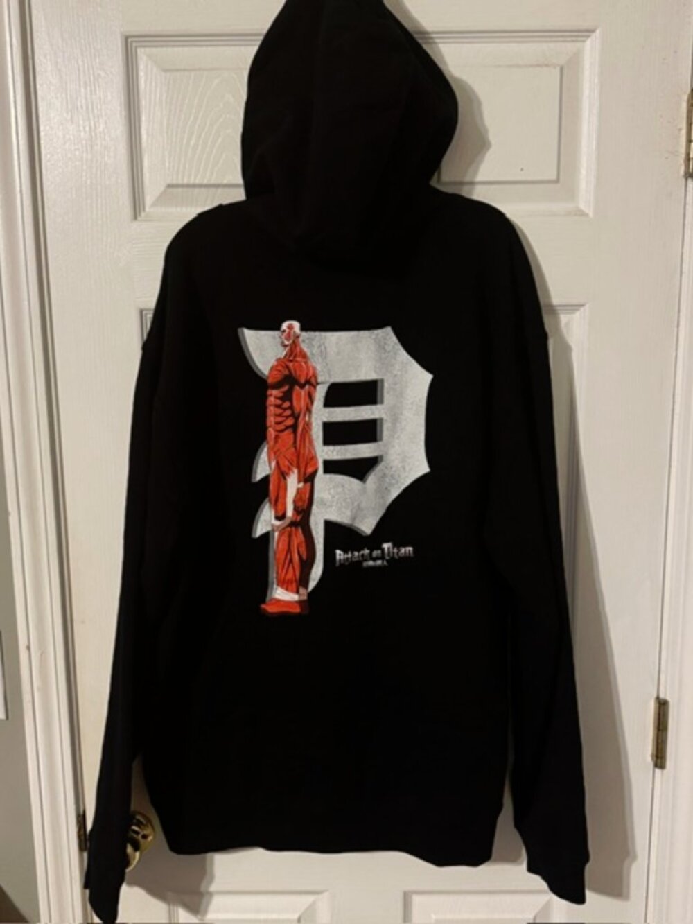 Primitive x Attack On Titan Men’s XL Colossal Dirty P Black Hoodie NWT $90